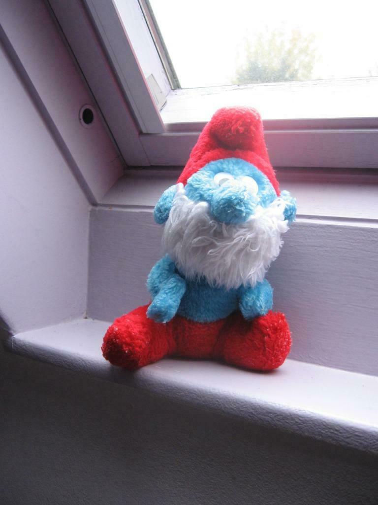 Duo de peluches de schtroumpfs authentiques de Peyo. Hauteur, Enlèvement ou Envoi, Comme neuf, Différents Schtroumpfs, Poupée, Figurine ou Peluche