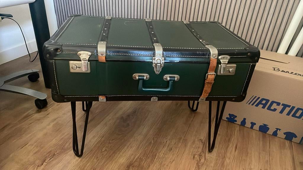 Valise vintage table basse, Antiquités & Art, Enlèvement