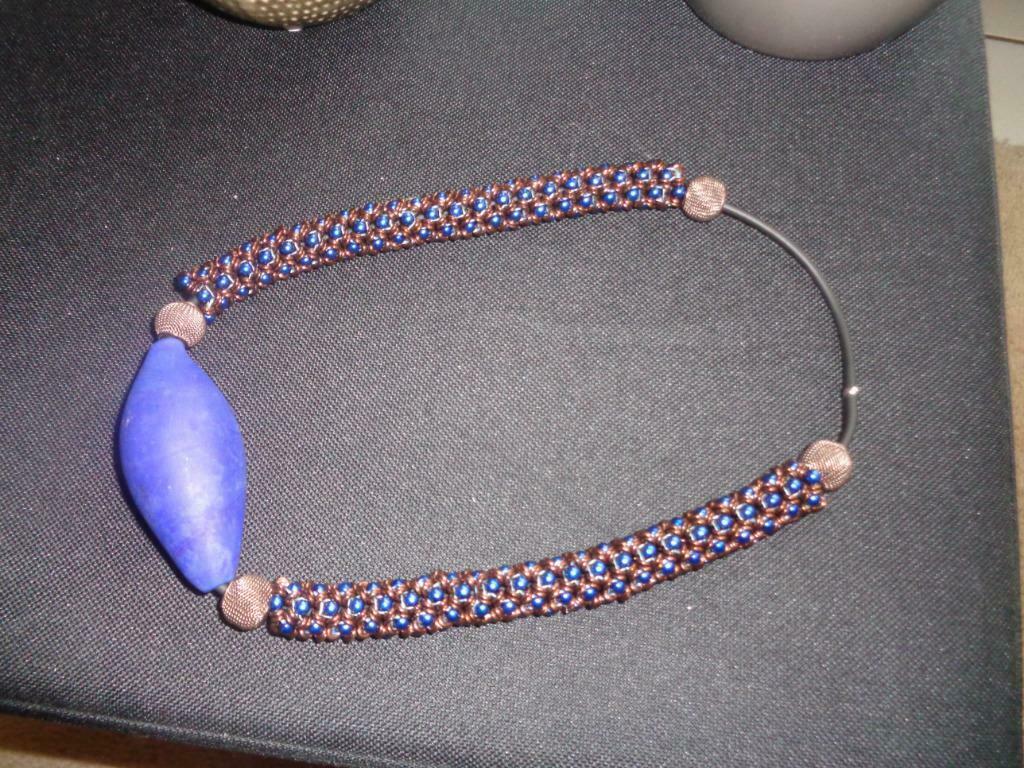 handgemaakte ketting met geblazen glasparel, Ophalen of Verzenden, Nieuw