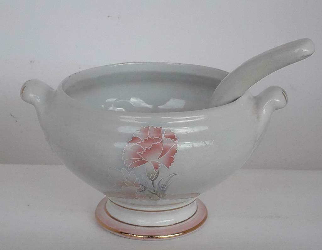 Sucrier + cuillère - Porcelaine - T. Limoges, Enlèvement ou Envoi, Comme neuf, Autres styles, Récipient(s)