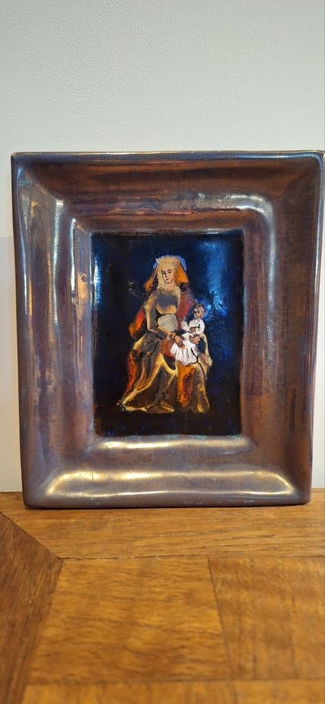 Plaque en céramique Michel Folscheid, Antiquités & Art, Antiquités | Assiettes décoratives & Carrelages, Enlèvement ou Envoi