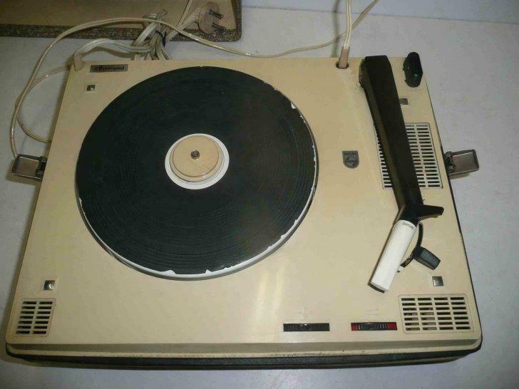 PHILIPS vintage AG4756W/00A (nr. 3) draaitafel met buizen, Ophalen of Verzenden, Gebruikt, Platenspeler, Philips