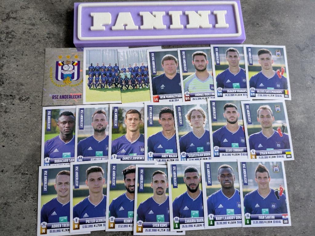 Panini FOOTBALL 2018/19 STICKERS 21X ANDERLECHT SC VOETBAL, Ophalen of Verzenden, Nieuw