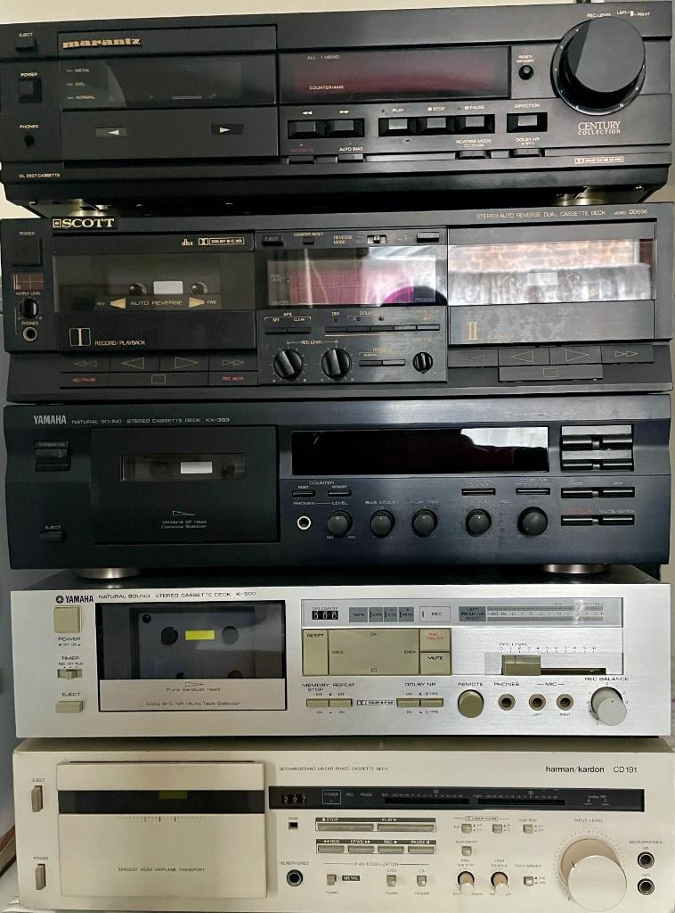 Lots 4 Audio Cassette Decks - 110v, Simple, Marantz, Commandes tactiles