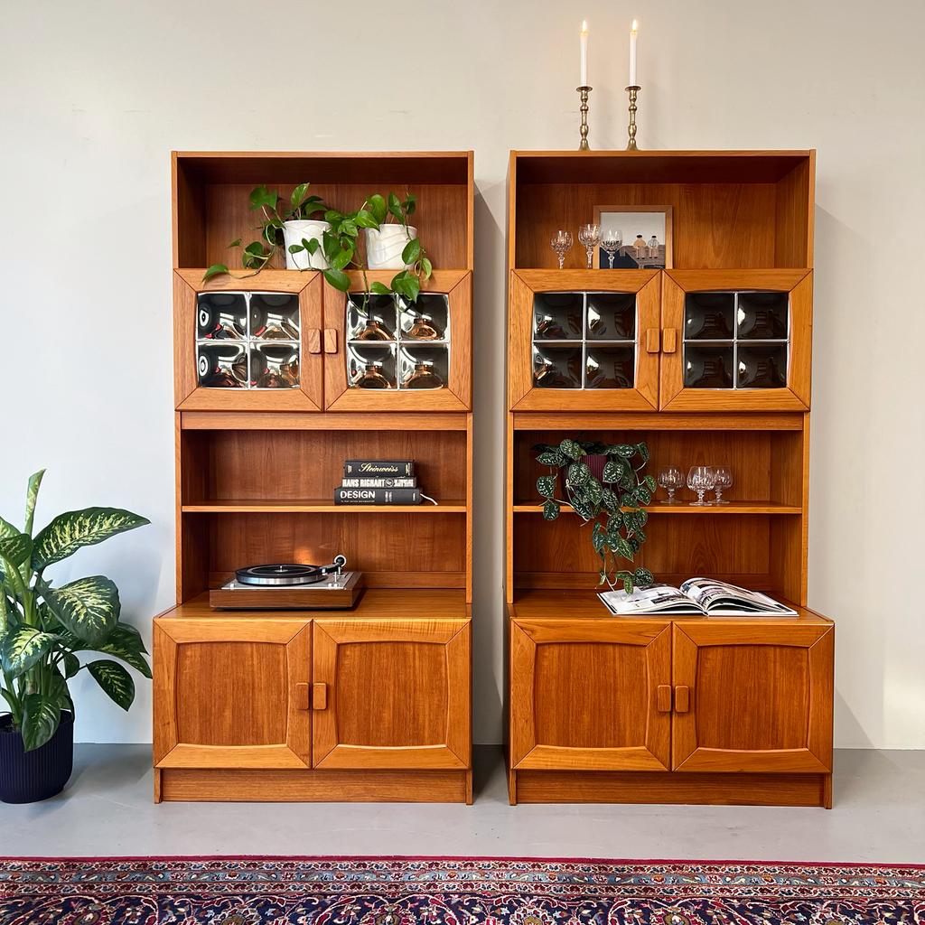 Vintage highboards •Ejsing Møbelfabrik, Denmark•, Ophalen of Verzenden, Gebruikt