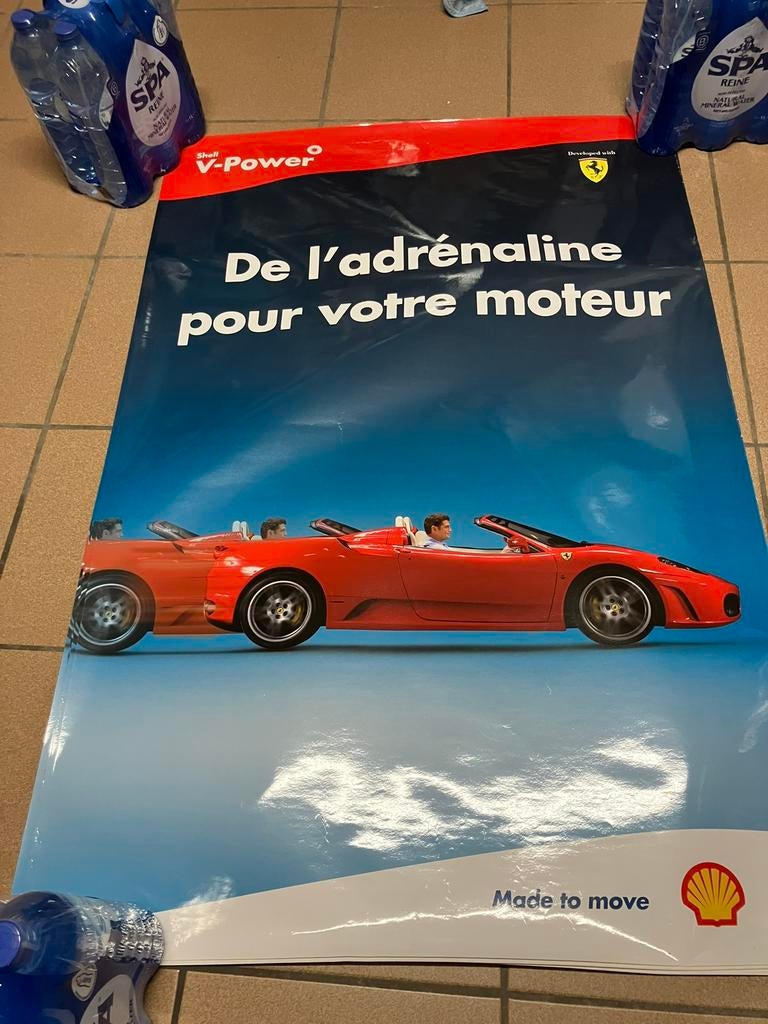 Large Shell Ferrari-poster, Ophalen of Verzenden, Zo goed als nieuw