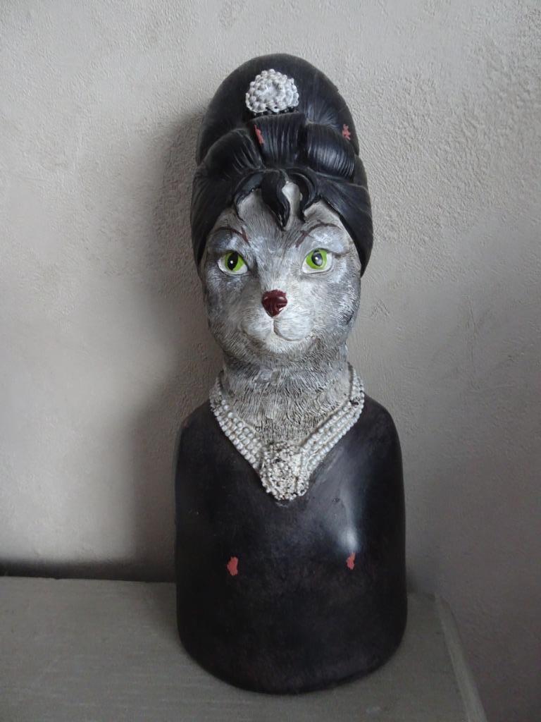 decoratie houten kat, Ophalen, Nieuw
