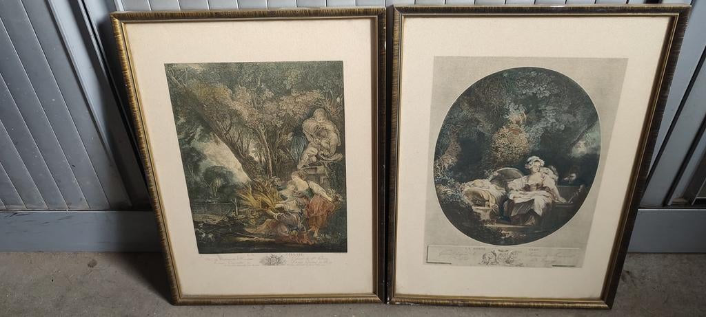 Cadre photo dessin oeuvre 'La Chasse' et 'La Bonne Mère, Enlèvement ou Envoi