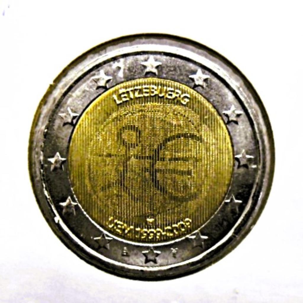 2 euro commémorative Luxembourg 2009 10 ans de l'Euro., Timbres & Monnaies, Envoi, Luxembourg, 2 euros, Monnaie en vrac