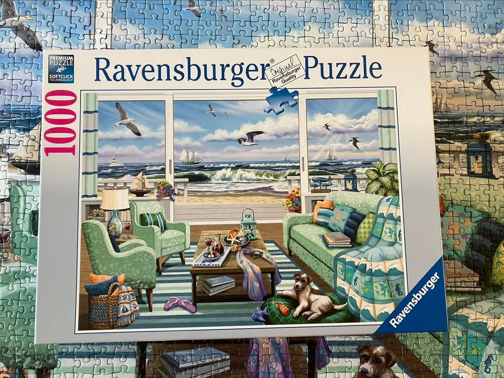 Puzzel 1000 stukken - Strandhuisje - Ravensburger, Ophalen of Verzenden, Zo goed als nieuw