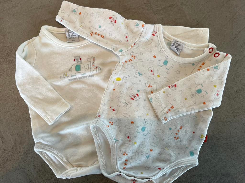 2 x body lange mouwen - Frendz - maat 50/56, Kinderen en Baby's, Nacht- of Onderkleding, Jongetje of Meisje, Ophalen of Verzenden