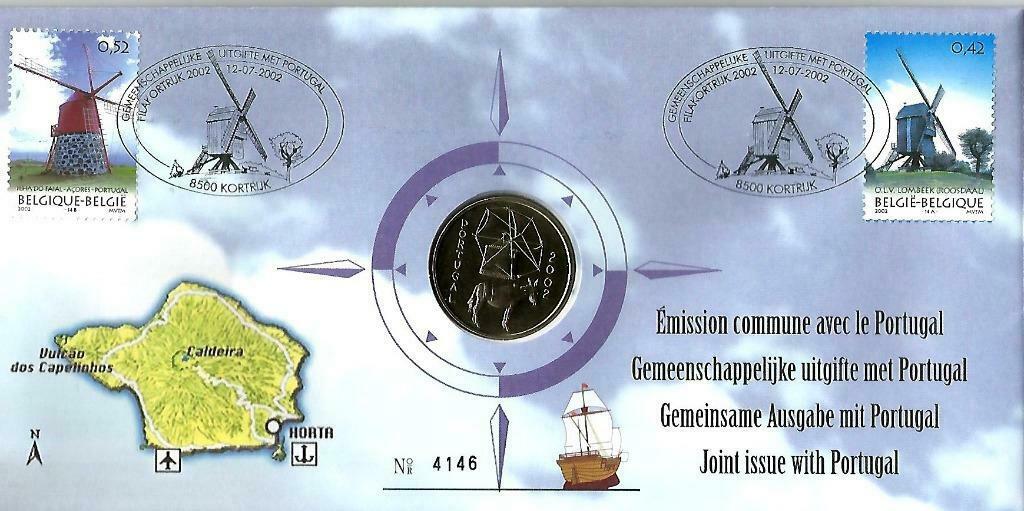 België 2002 - Numisletter OBP 3091 Windmolens, Enlèvement ou Envoi, Non oblitéré, Gomme originale, Neuf