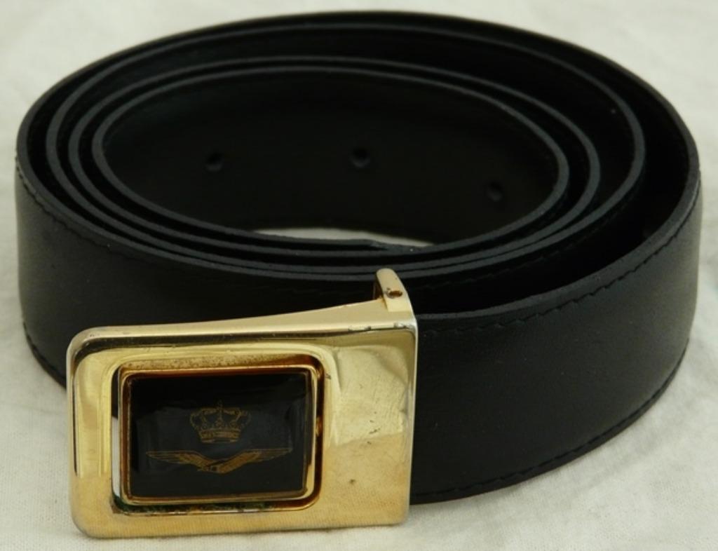 Riem Koppel met Gesp DT Koninklijke Luchtmacht, jaren'90.(3), Enlèvement ou Envoi, Armée de l'air, Vêtements ou Chaussures