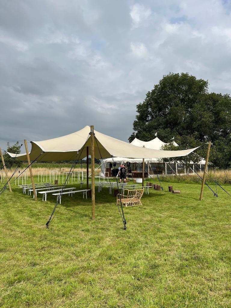 Stretchtent 6,5 x 10, Hobby en Vrije tijd, Ophalen of Verzenden, Zo goed als nieuw