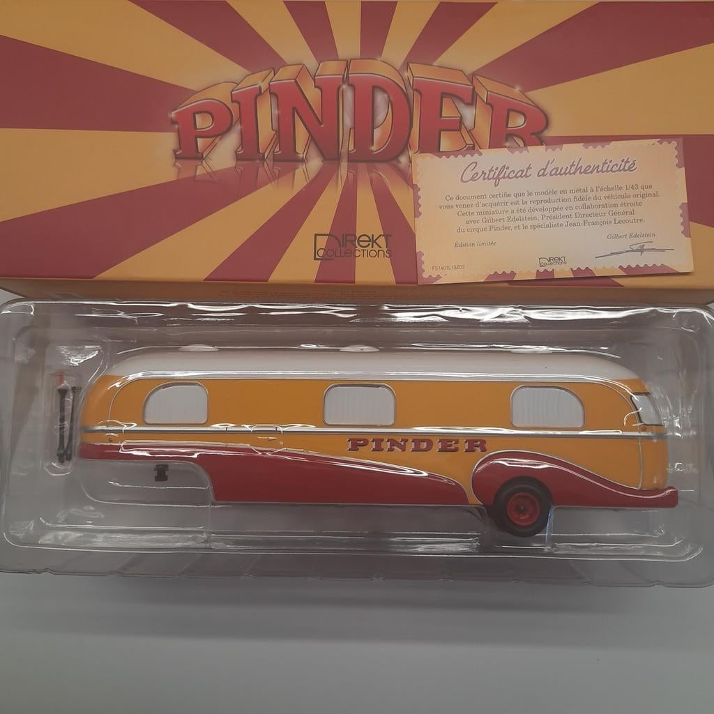 CIRCUS PINDER 1/43: WOONWAGEN AANHANGER*NEW*MIB*, Hobby en Vrije tijd, Modelauto's | 1:43, Ophalen, Nieuw, Overige typen, Overige merken