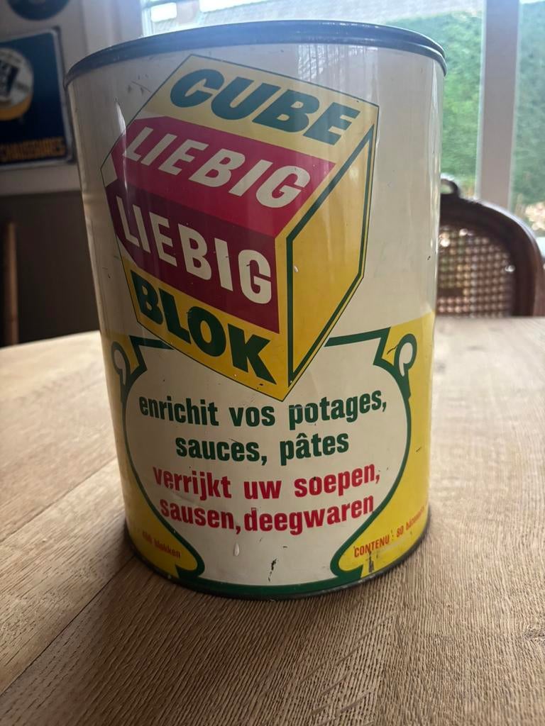 Groot Liebig blik,zeldzaam!!, Verzamelen, Ophalen, Zo goed als nieuw