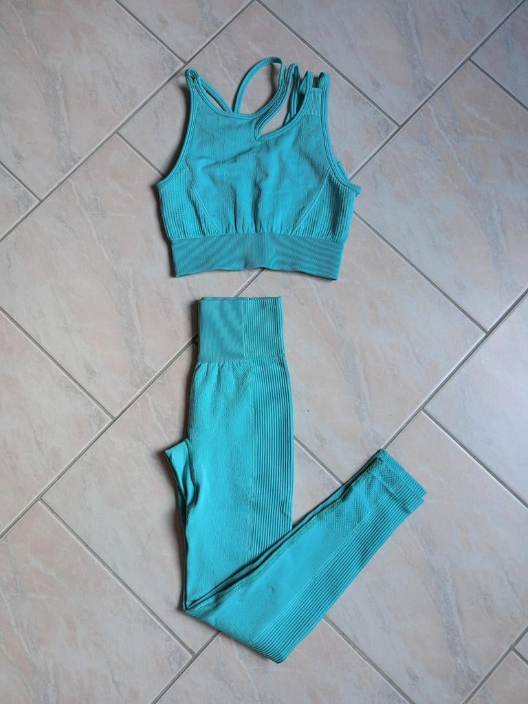 Ensemble de fitness, Comme neuf, Bleu, Fitness ou Aérobic, Taille 34 (XS) ou plus petite