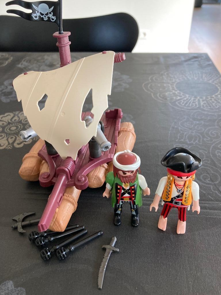 Playmobil Piraten vlot met piraten, Ophalen of Verzenden, Zo goed als nieuw