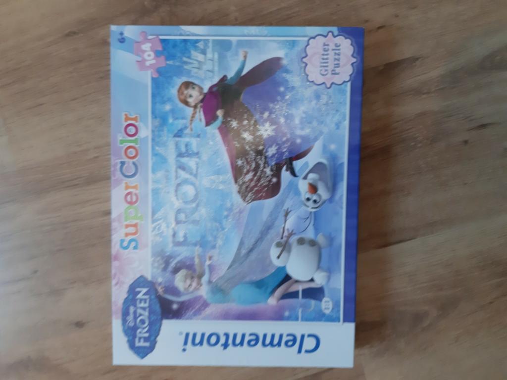 Puzzel Frozen 104 stukken met glitters, Ophalen, Zo goed als nieuw