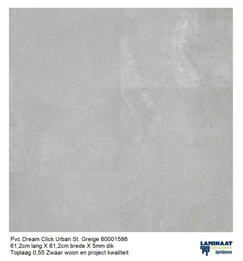 Pvc dream click St. Light Gragei 61cm X 61cm X  5mm €29,95m2, Neuf, Aggloméré, Enlèvement ou Envoi, 75 m² ou plus