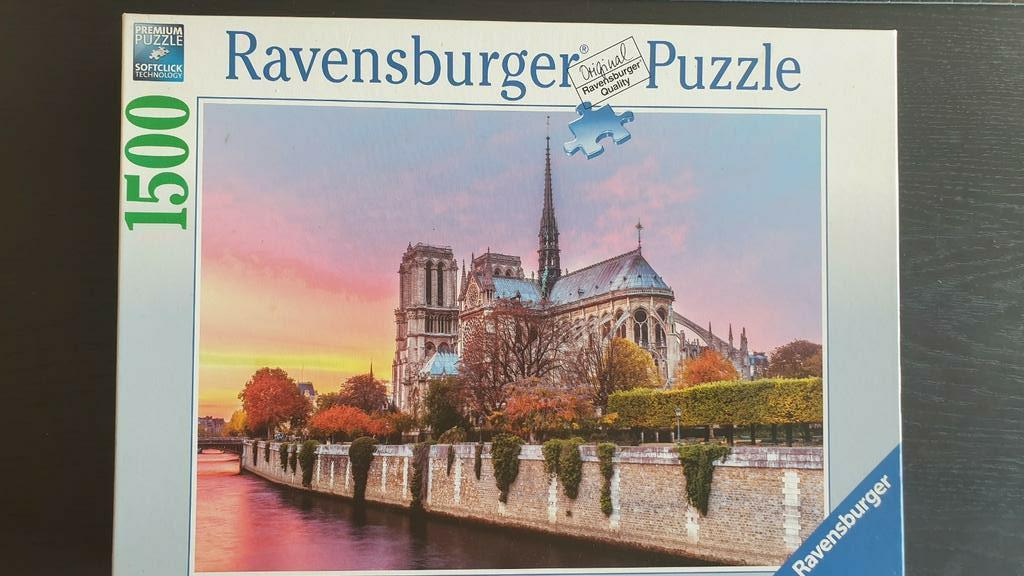 Puzzel 1500 Stukjes, 100% compleet, Notre Dame., Ophalen of Verzenden, Zo goed als nieuw