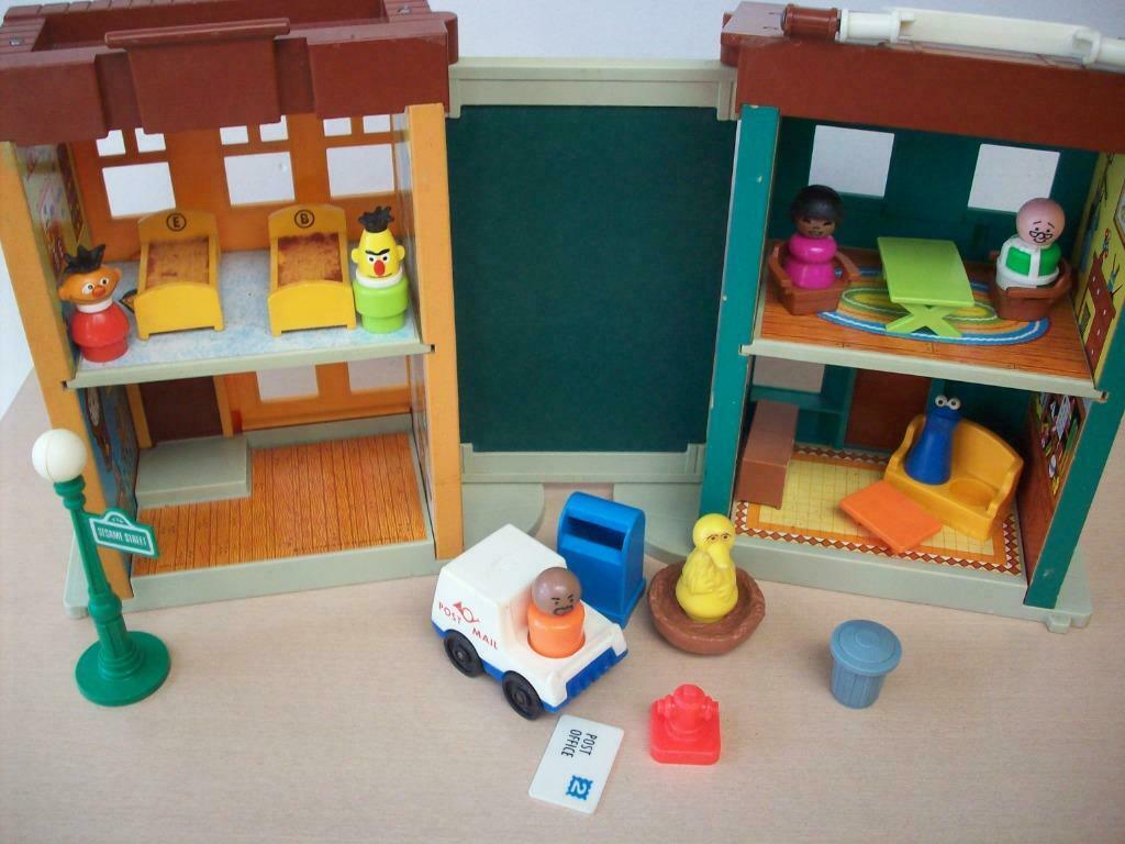 Fisher Price "Sesame street " in hout  1975, Enlèvement, Comme neuf, Set de jeu, Sonore