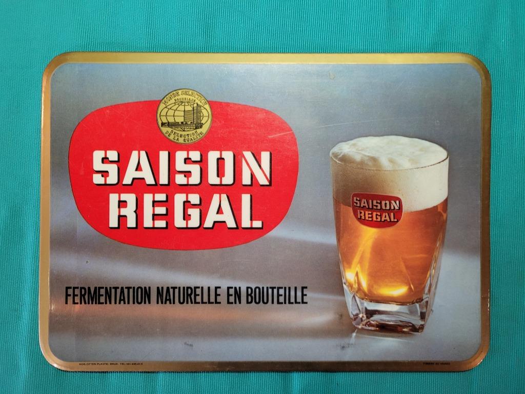 ancienne publicité biére saison regal vintage, Enlèvement ou Envoi, Utilisé, Panneau publicitaire