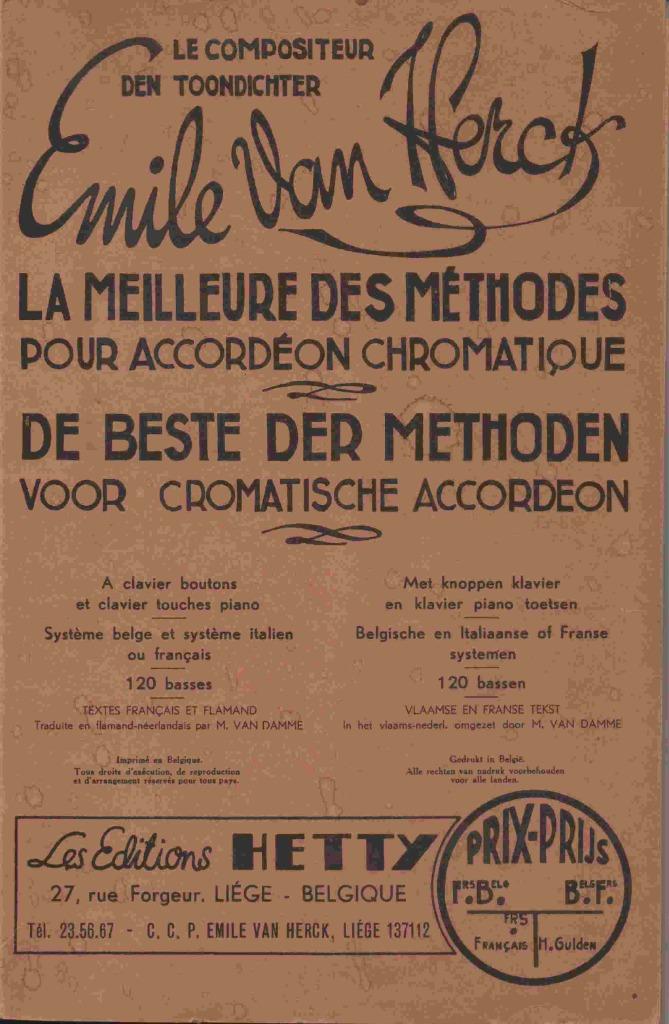 Accordeonboek, Instrument, Enlèvement ou Envoi, Emile Van Herck, Utilisé