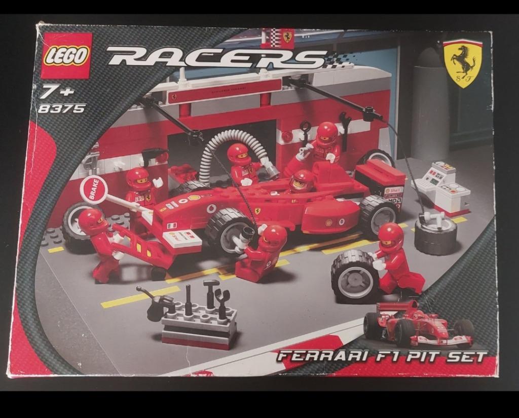 Lego 8375 - Racers Ferrari F1 Pit set, Enlèvement ou Envoi, Utilisé, Ensemble complet, Lego