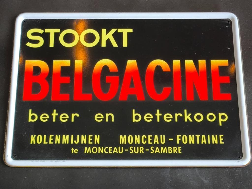 Reclamebord Belgacine, Enlèvement ou Envoi, Comme neuf, Panneau publicitaire