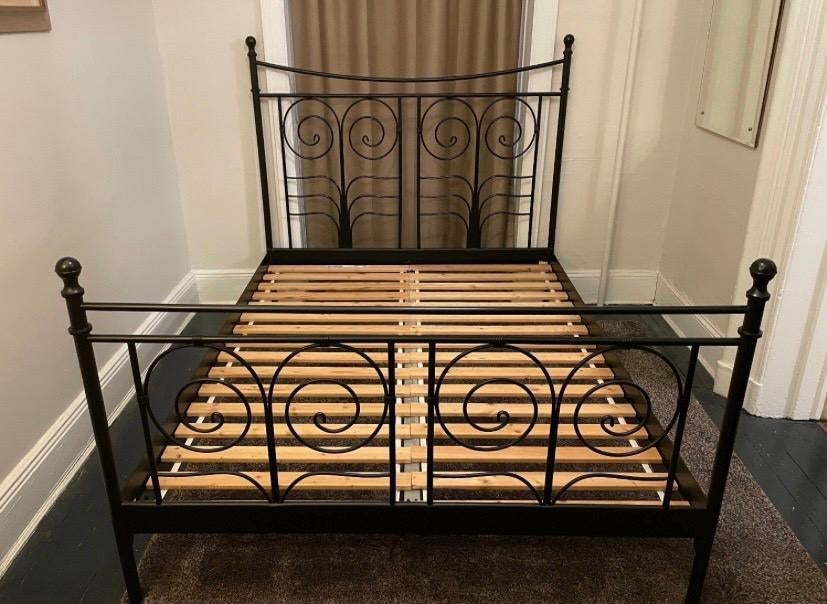 Bed, Huis en Inrichting, Slaapkamer | Bedden, Ophalen, Zwart