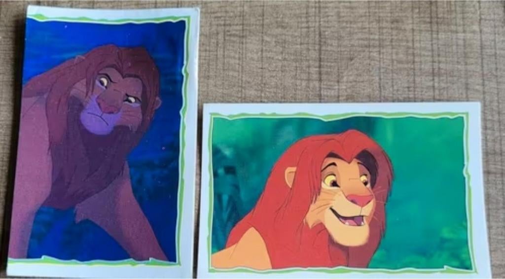 De Leeuwenkoning: 2 Panini stickers, Collections, Disney, Enlèvement ou Envoi, Le Roi Lion ou Le Livre de la Jungle, Comme neuf
