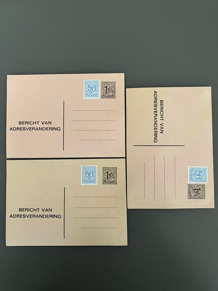 Lot 3 postkaarten  1,5 FRANK + 50 centimes., Ophalen of Verzenden