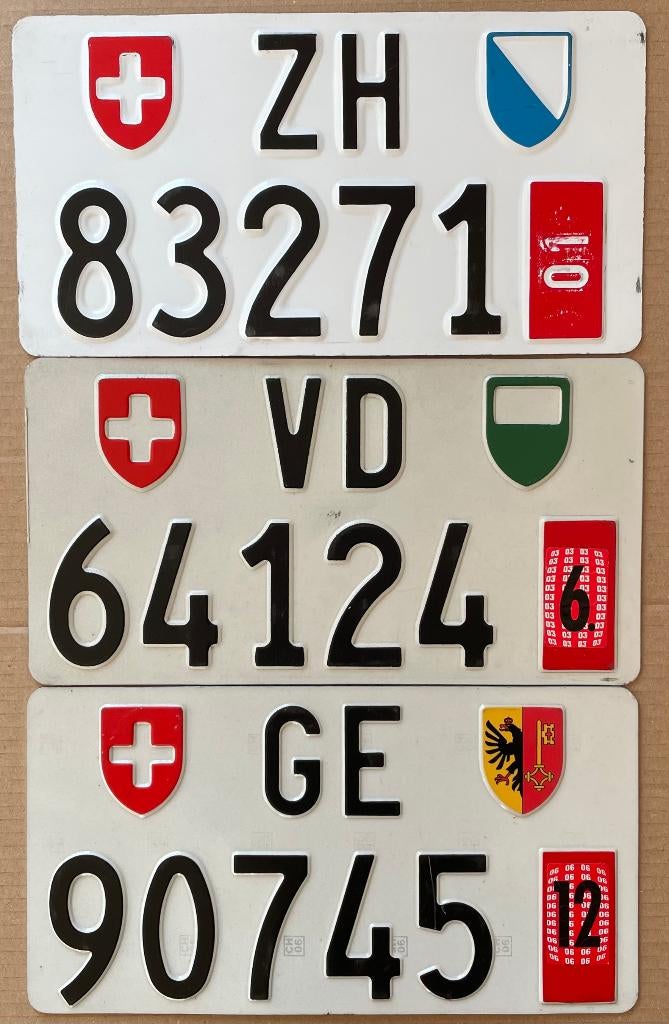 Nummerplaat plaque d'immatriculation ZWITSERLAND SWISS, Collections, Enlèvement ou Envoi, Comme neuf