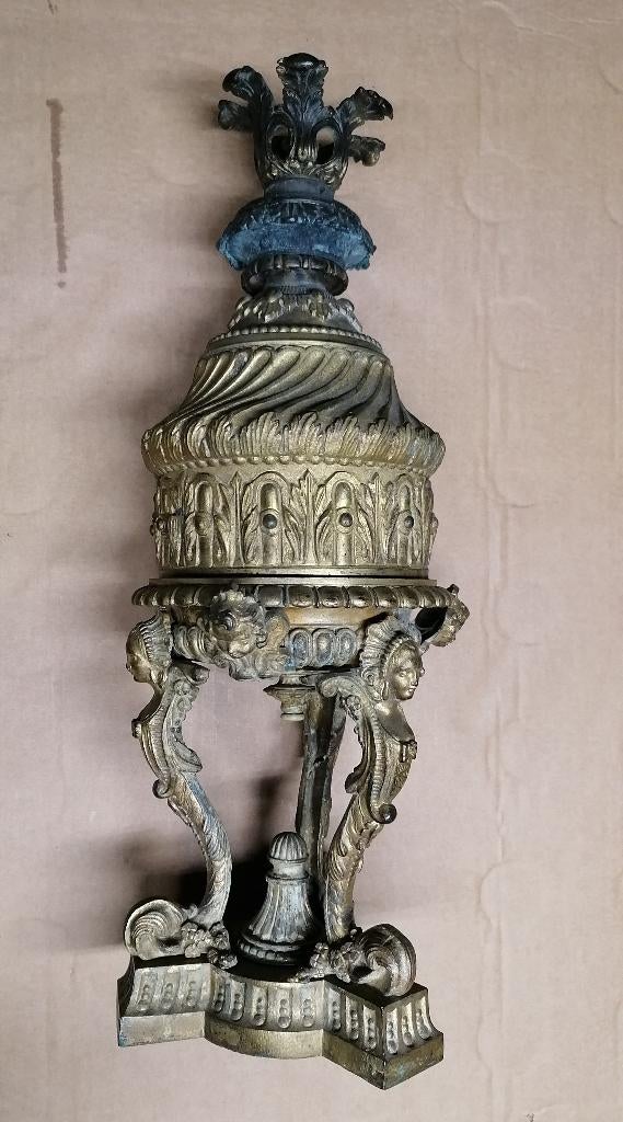 Empire bronzen lamp, Antiek en Kunst, Verzenden, Brons