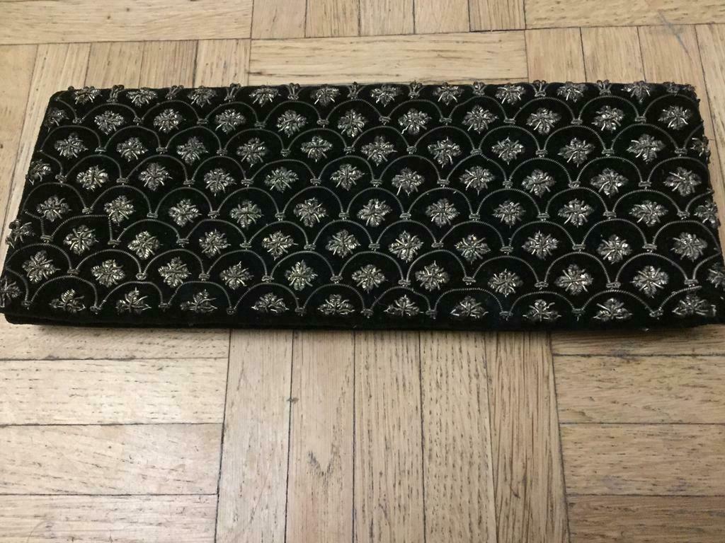 Pochette de soirée - 25cm x 10cm, Zo goed als nieuw, Zwart, Avondtasje