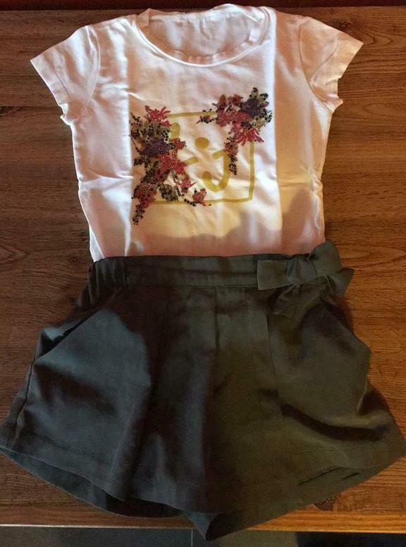 Set Liu Jo T-shirt (maat 110) en short-rok (maat 116), Meisje, Ophalen of Verzenden, Zo goed als nieuw, Setje