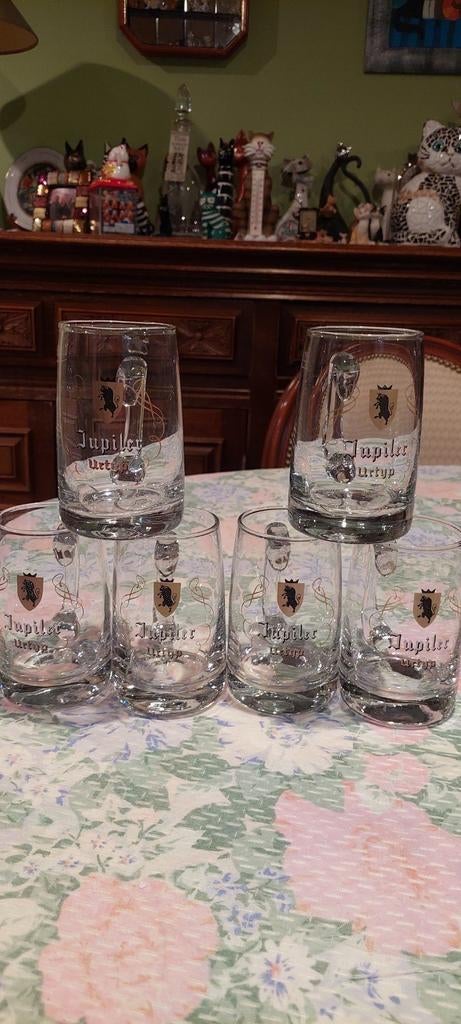 6 vintage bierpotjes jupiler urtyp 25 cl, Collections, Enlèvement, Comme neuf, Jupiler
