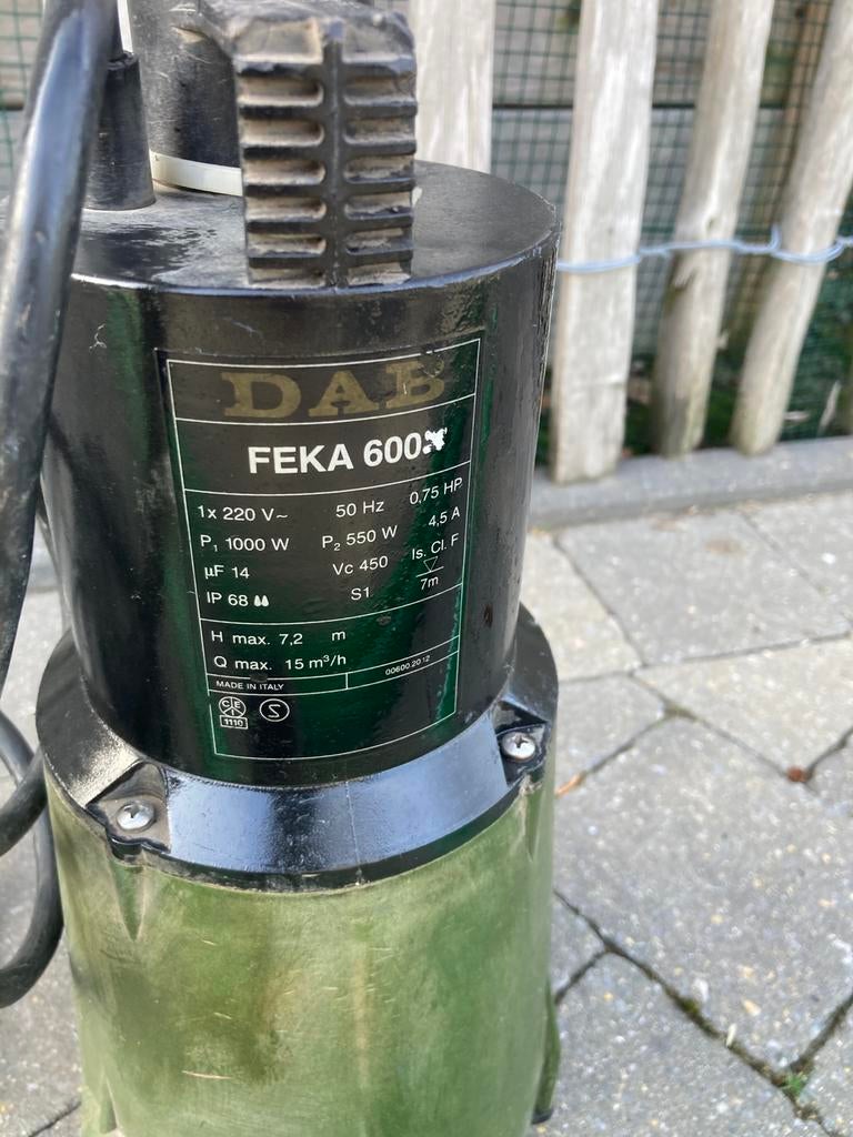 Vuilwaterpomp, Ophalen, Gebruikt