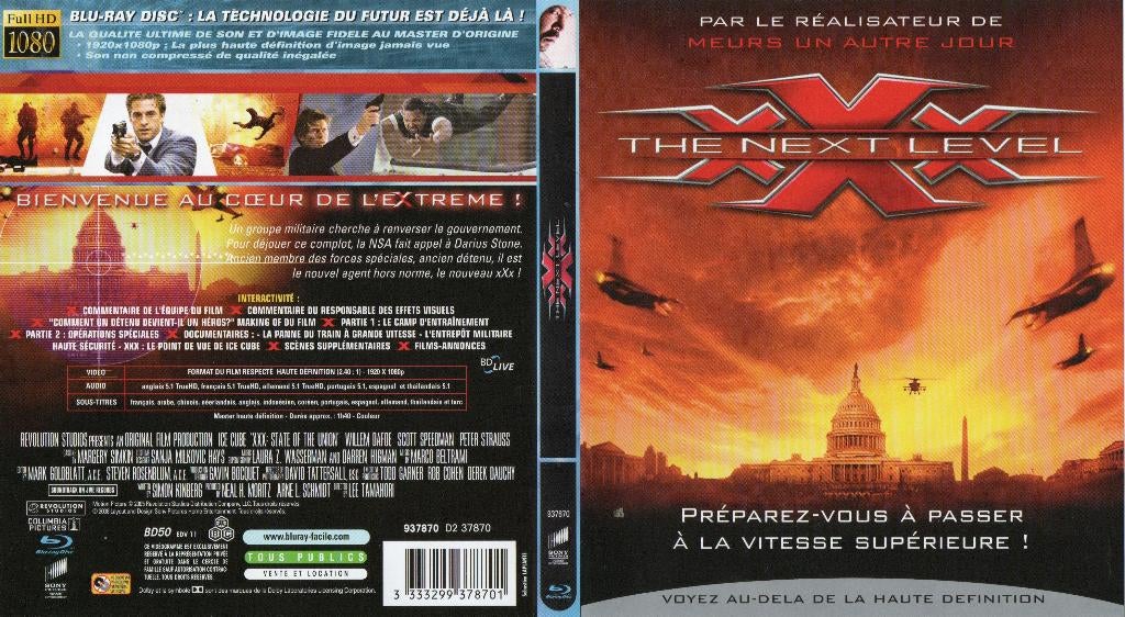 xxx  the next level (blu-ray) nieuw, Ophalen of Verzenden, Zo goed als nieuw, Thrillers en Misdaad
