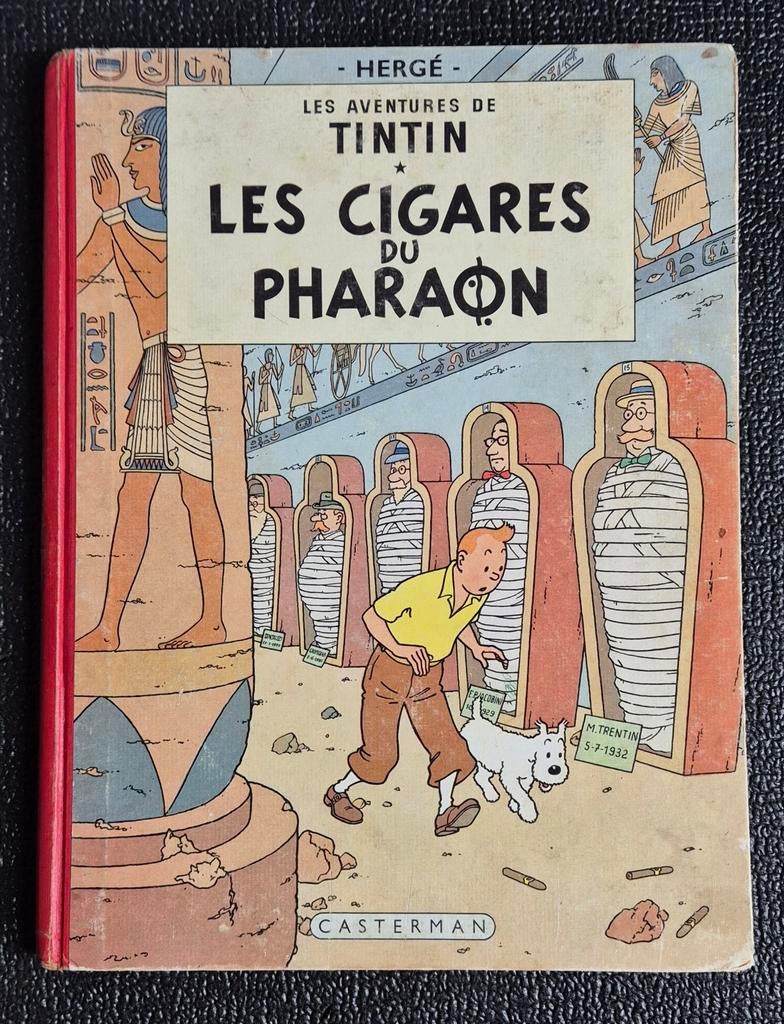 Tintin - T4 - Les cigares du Pharaon - B29 - 1960, Livres, Enlèvement ou Envoi, Utilisé, Hergé