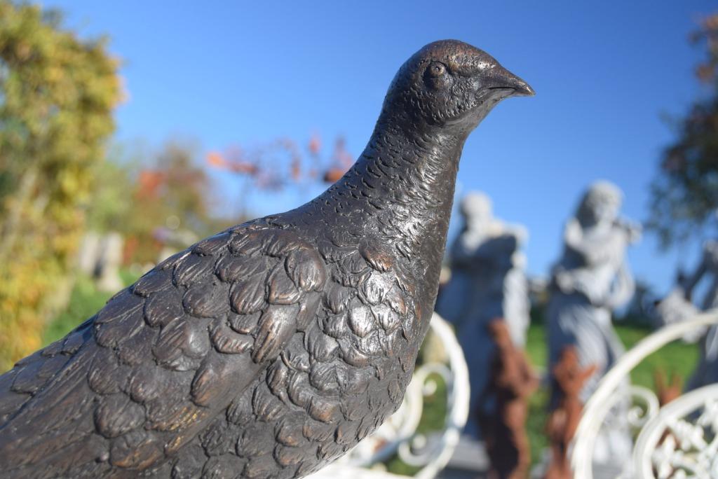Schitterende bronzen patrijs op marmeren voet, Ophalen of Verzenden, Brons