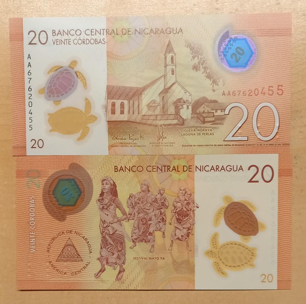 20 CORDOBAS 2022   NICARAGUA   P210c    UNC     € 2, Postzegels en Munten, Bankbiljetten | Amerika, Ophalen of Verzenden, Midden-Amerika