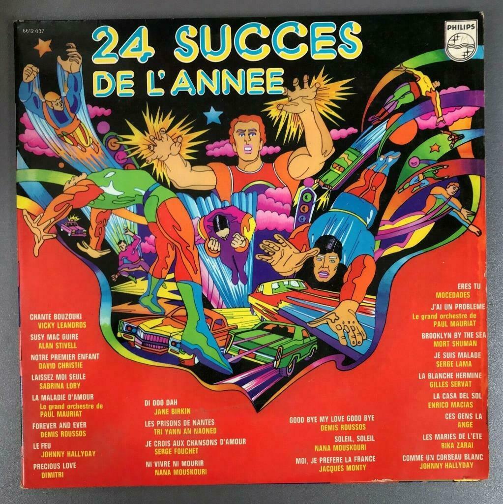 Vinyle de 24 succès de l'année (2 x 33 Tours), Enlèvement ou Envoi, Utilisé
