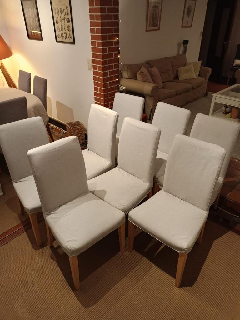 8 Ikea eetkamerstoelen, Huis en Inrichting, Stoelen, Ophalen, Zo goed als nieuw