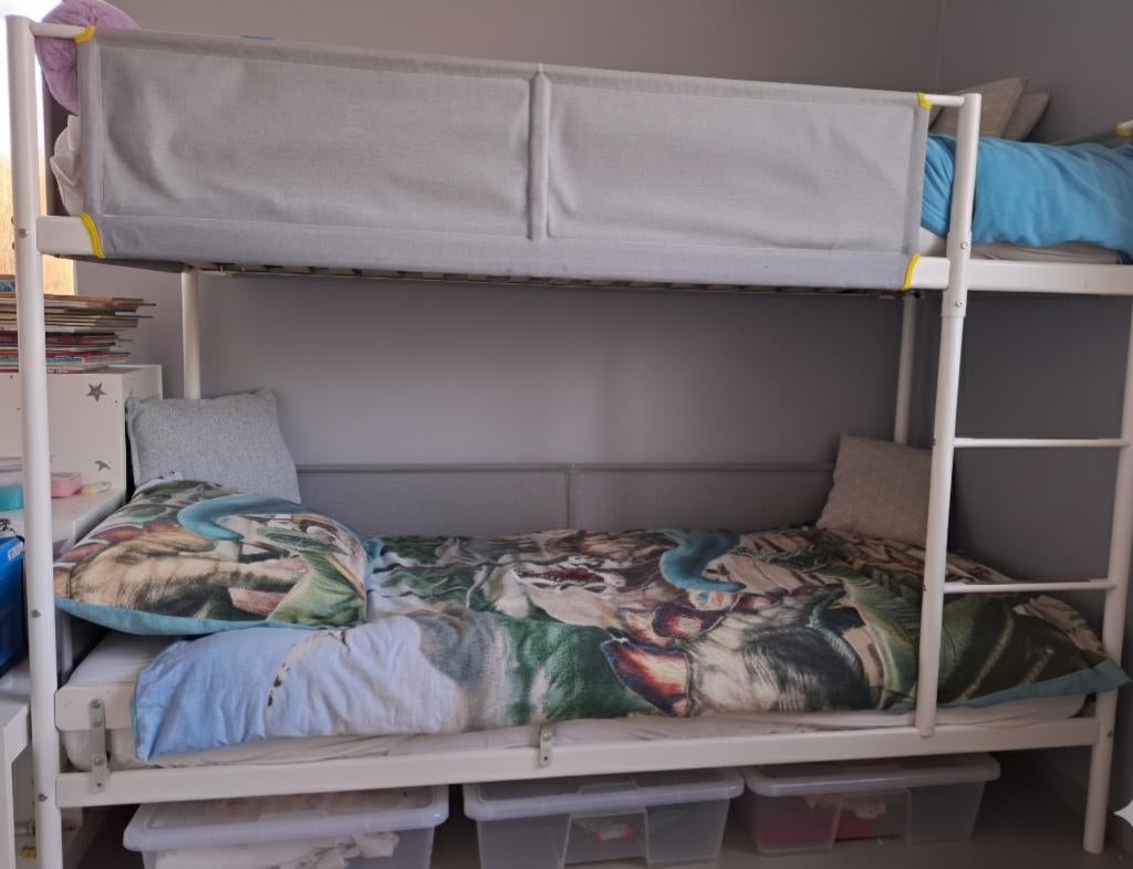 Description Lit superposé IKEA VITVAL 90x200, 90 cm, Comme neuf, Enlèvement, Lits superposés