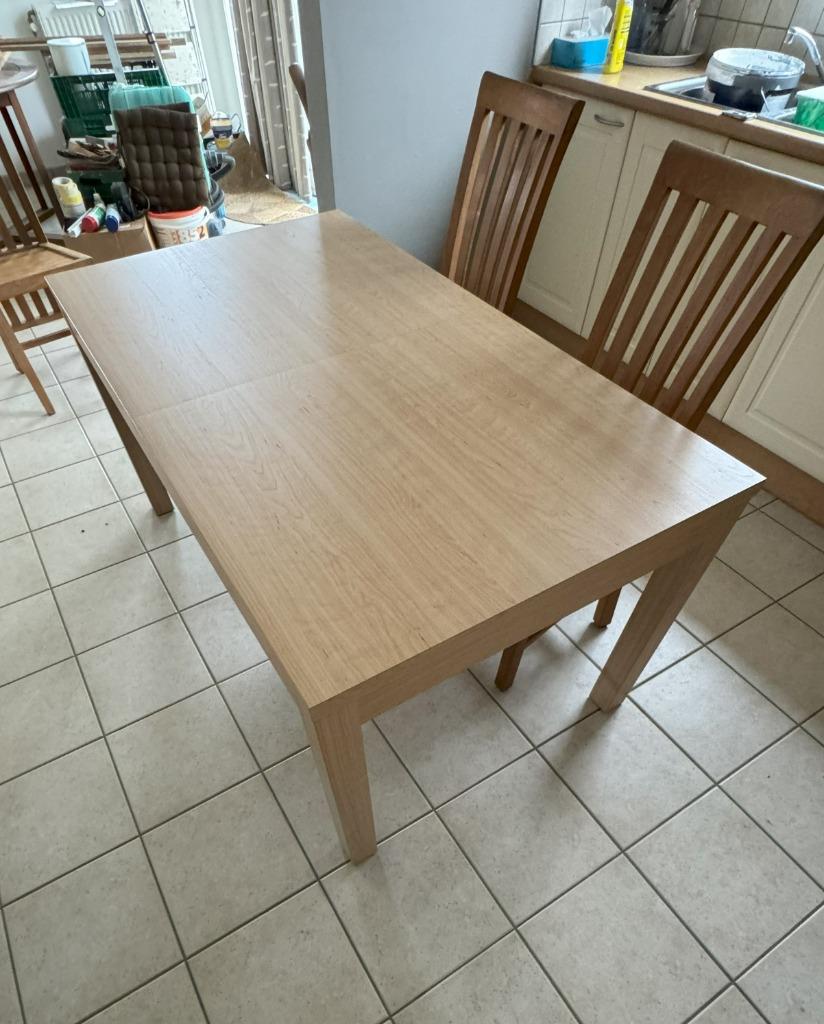Tafel, Huis en Inrichting, Tafels | Eettafels, Ophalen, 50 tot 100 cm, Zo goed als nieuw, Vijf personen of meer
