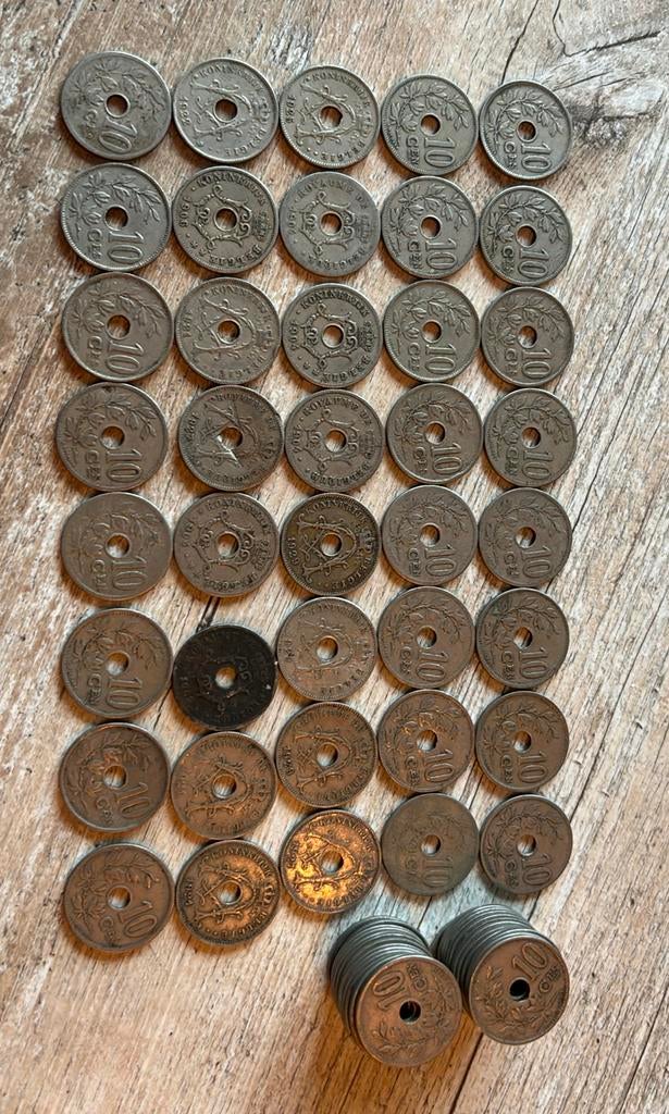 65 pieces de 10 centimes belges datant de 1902 à 1929, Enlèvement ou Envoi, Monnaie