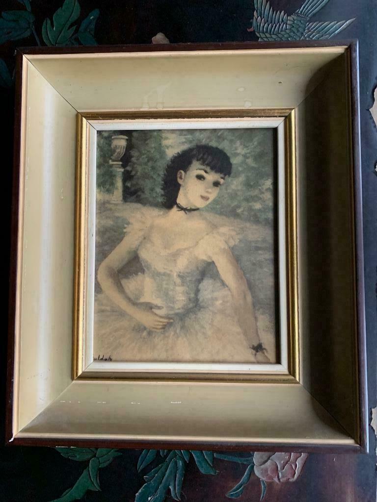 Schilderij voor het gordijn Ballerina Huldah Print reproduct, Antiek en Kunst, Verzenden