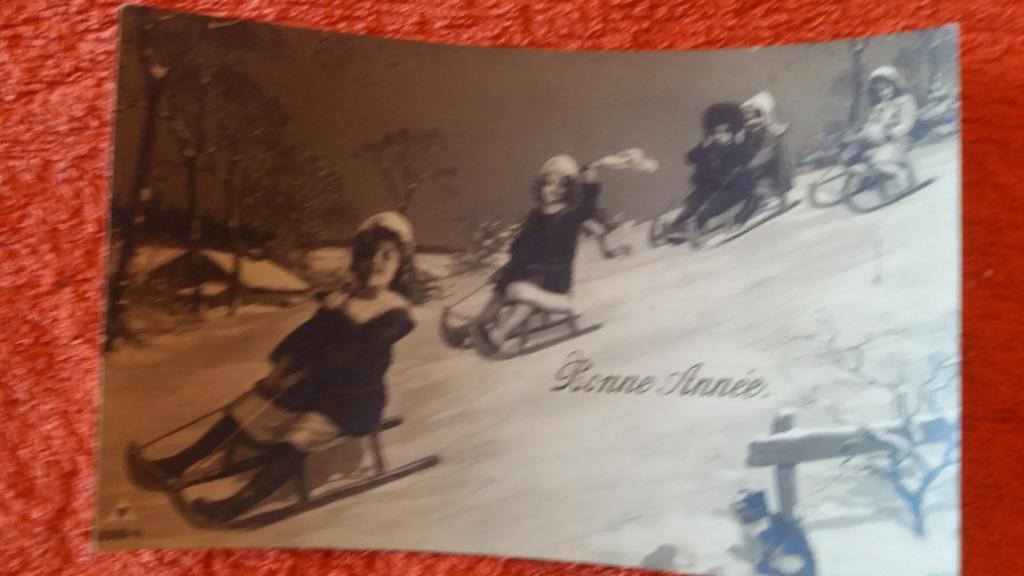 Carte de vœux de Nouvel An, affranchie en 1911, Enlèvement ou Envoi, Utilisé